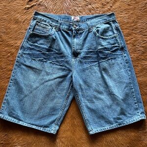 Phat Farm Men’s Y2K Style Blue Jean Shorts Relaxed Fit